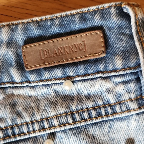 Blank NYC Pearls Front And Back Blue High Rise Jeans - Picture 10 of 11